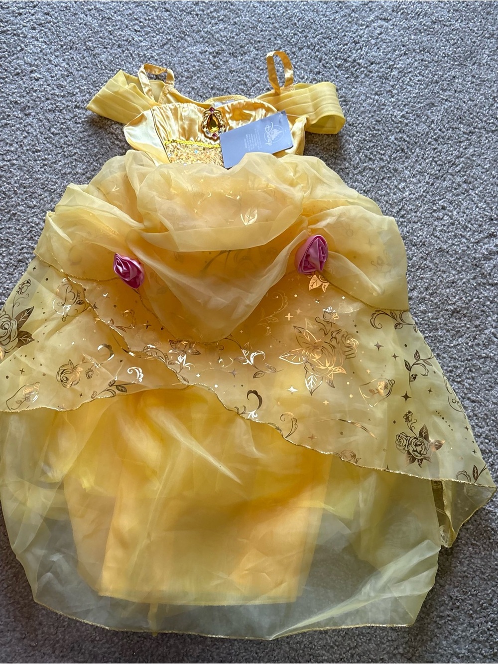 Disney Store Beauty and the Beast Dress Gown NEW 7/8 Costume World Land Cruise